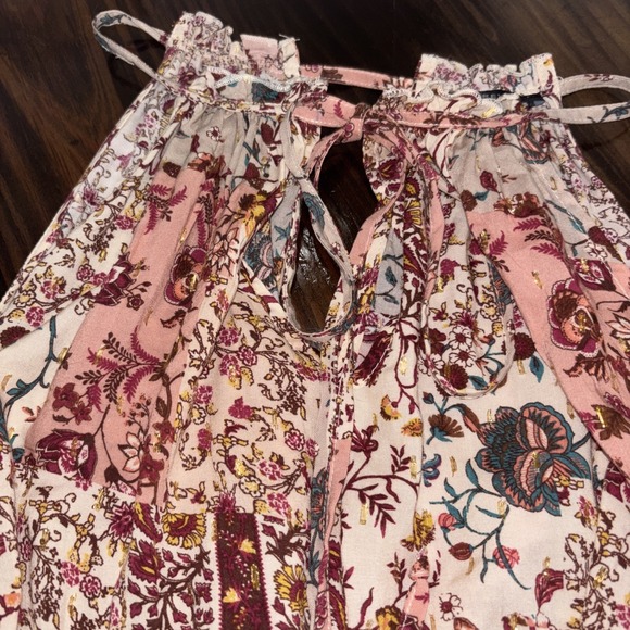 Anthropologie Drew Naomi Maxi Dress Med Tiered Patchwork Boho Beach Easter - Picture 2 of 6